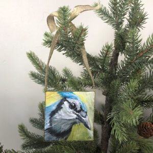 “Stanley” Blue Jay Ornament