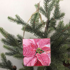 Pink Poinsettia Ornament